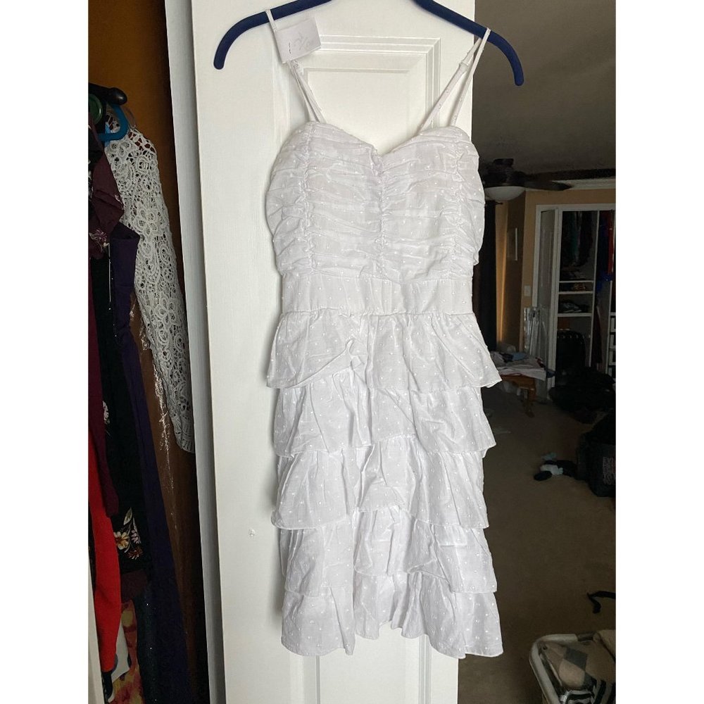 White Ruffled Short Sun Dress (vanity) never worn
